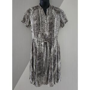 Nanette Nanette Lepore reptile midi shirt dress 10